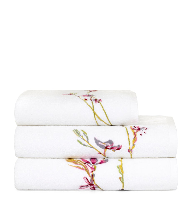 Yves Delorme Floral Gaura hand towel 55cm x 100cm (British brand)
