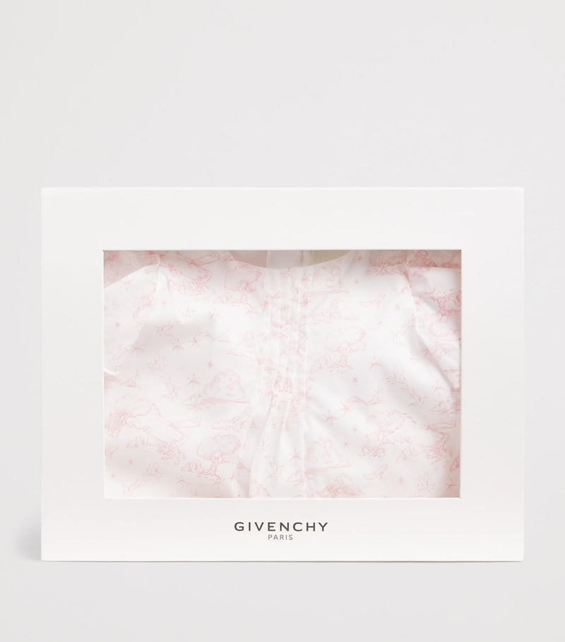 Givenchy kids cotton printed dress and bloomers set for 1-18 months, UK version