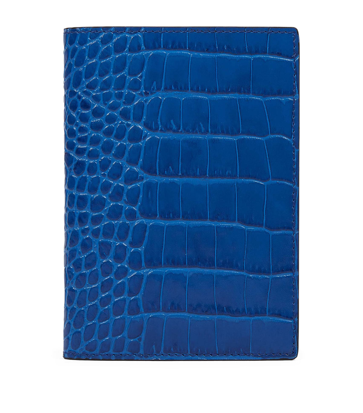 Smythson croc-embossed leather passport cover (British brand)