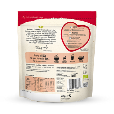 Mélange de superaliments bio Linwoods aux graines de lin moulues et aux baies de goji 425g