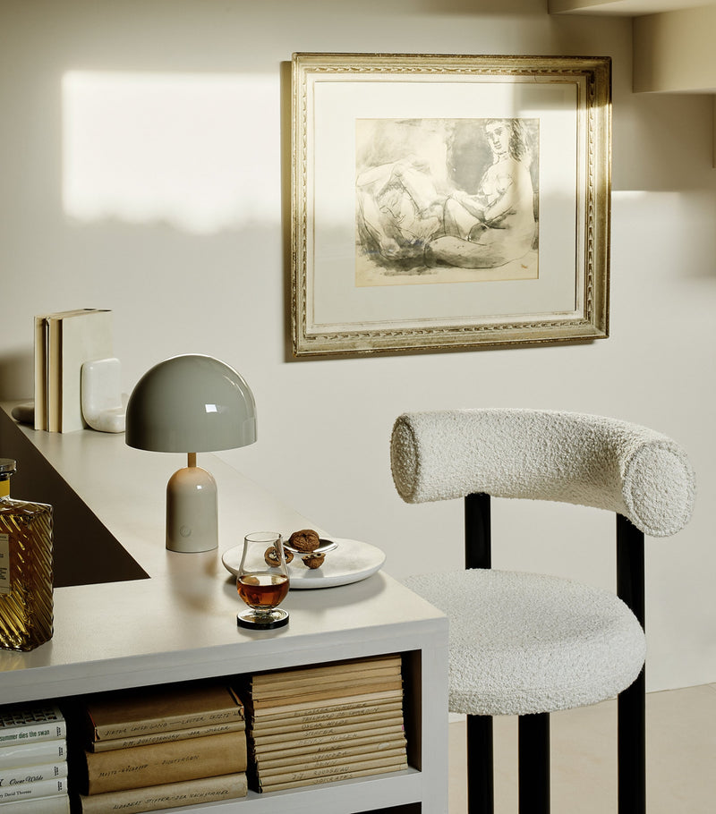 Tom Dixon portable bell table lamp with reflective stand (British brand)