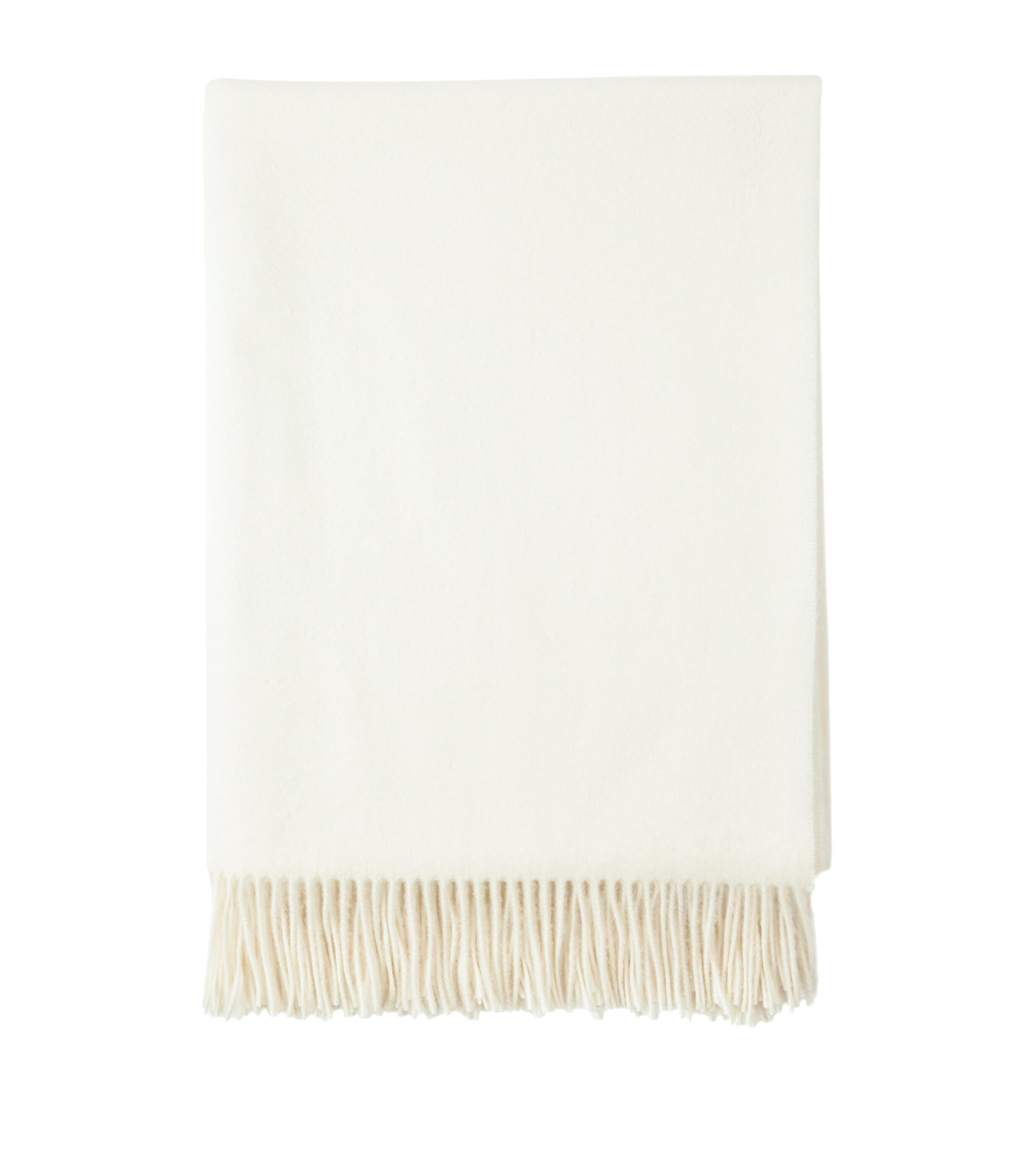 Harrods of London cashmere fringed throw 140cm x 190cm, UK version