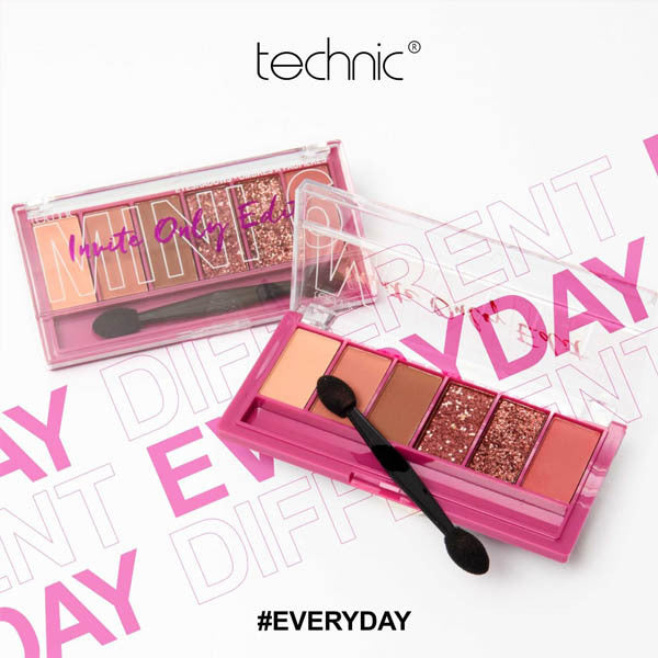Technic Mini 6 Eyeshadow Palette with sponge applicator (British brand)