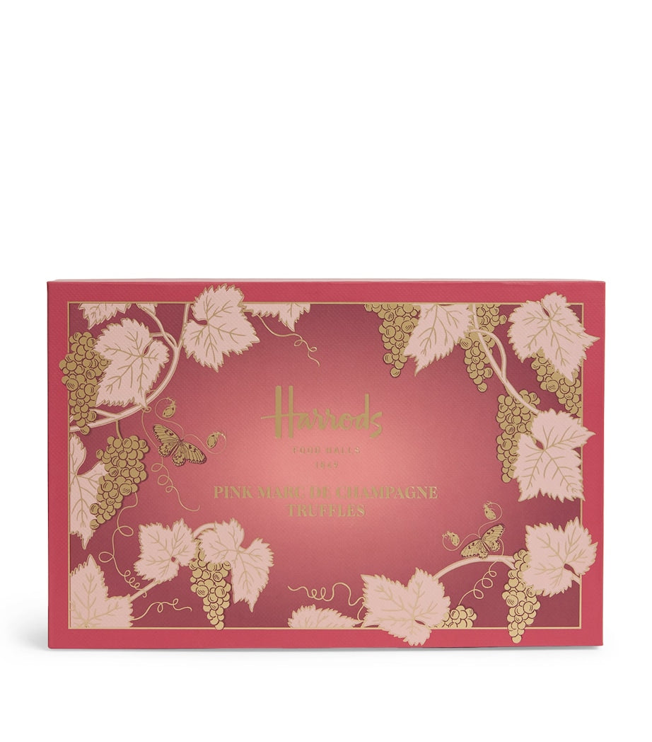 Harrods Pink Marc de Champagne chocolate truffles 175g, UK version