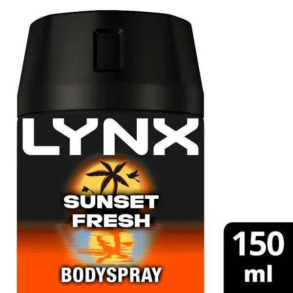 Lynx Sunset Fresh Body Spray 150ml Aerosol, UK version