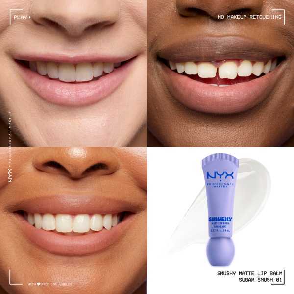 NYX Smushy Matte Lip Balm Sugar Smush, imported from the UK