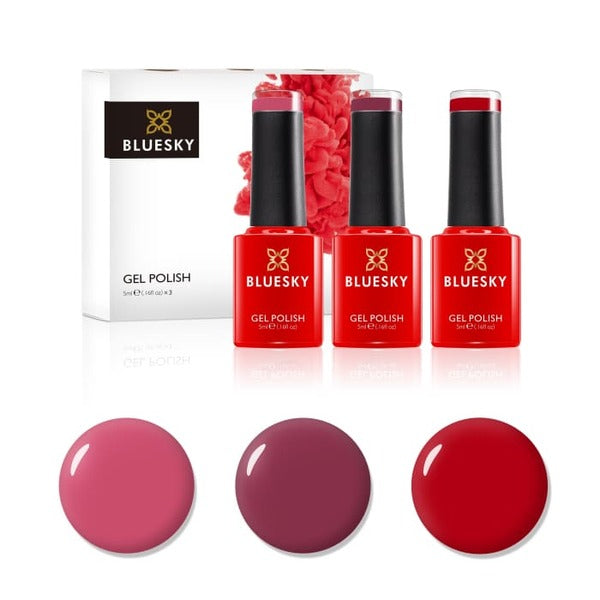 Bluesky Gel Nail Polish Trio Reds 5ml - British product