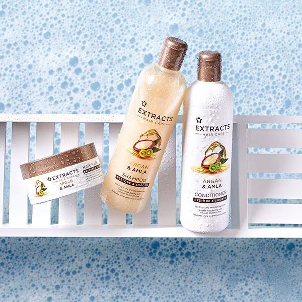 Superdrug Extracts Argan Amla Shampoo 400ml (British brand)