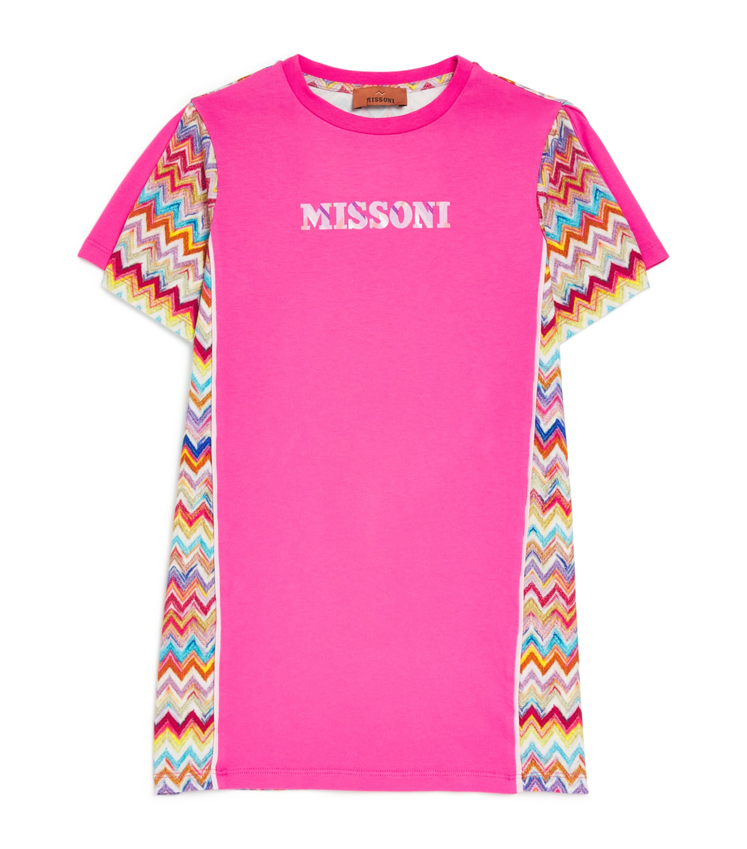 Missoni Kids Cotton Zigzag Trim Dress 4-14 Years, imported from the UK