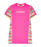 Missoni Kids Cotton Zigzag Trim Dress 4-14 Years, imported from the UK
