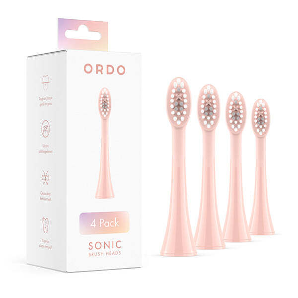 Ordo Sonic Brush Head Rose Gold 4pc, imported from the UK