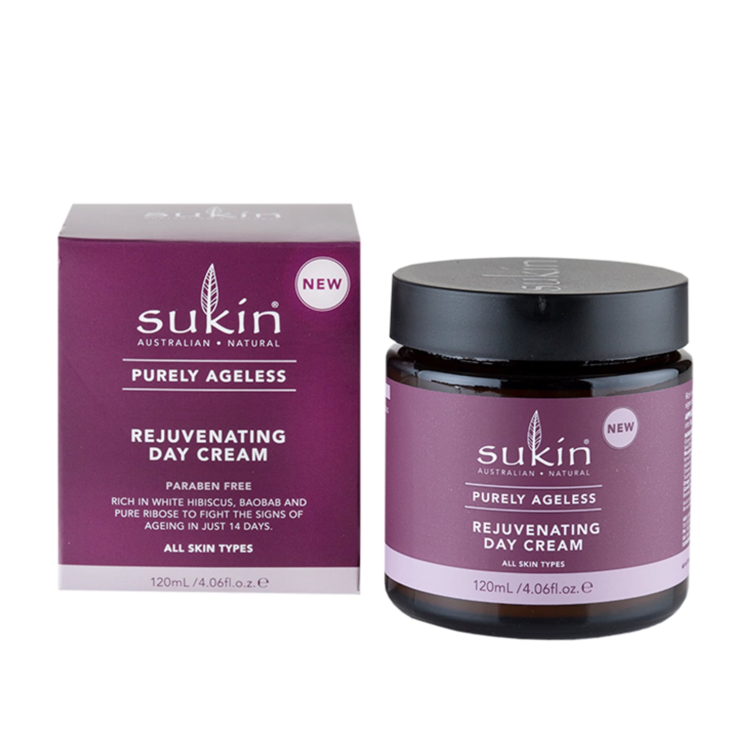 Sukin Purely Ageless Day Cream 120ml (British brand)