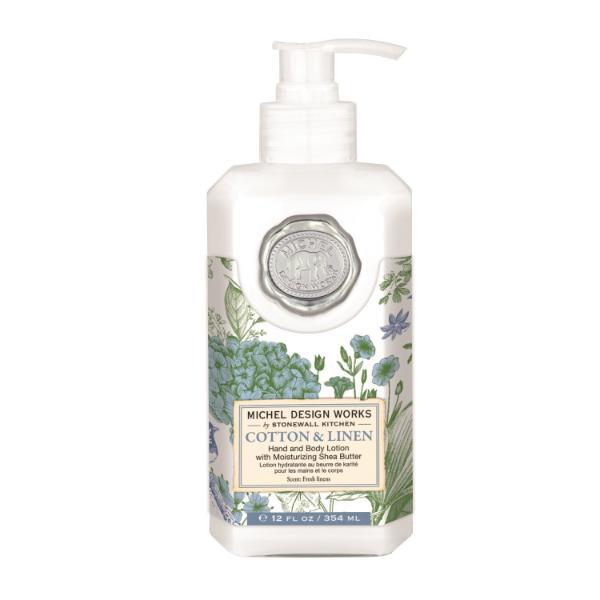 Michel Design Works Hand & Body Lotion Cotton & Linen 354ml, imported from the UK