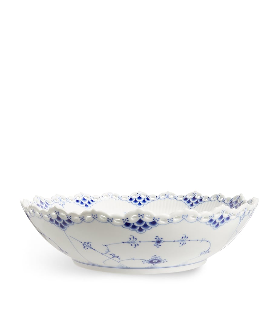 Royal Copenhagen Blue Fluted Full Lace bowl 28cm, imported from the UK