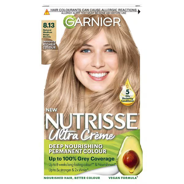 Garnier Nutrisse Medium Beige Blonde Permanent Hair Dye, UK version