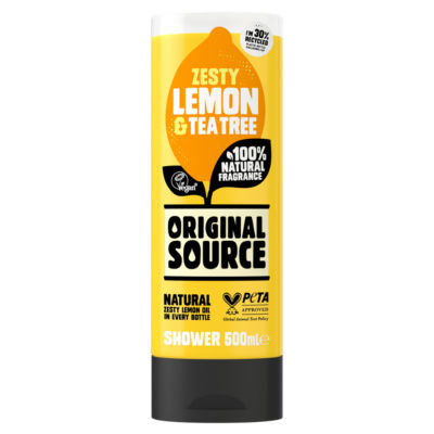 Original Source Zesty Lemon Shower Gel 500ml, imported from the UK