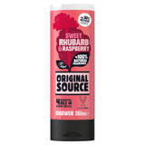 Original Source rhubarb and raspberry vegan shower gel 250ml, imported from the UK