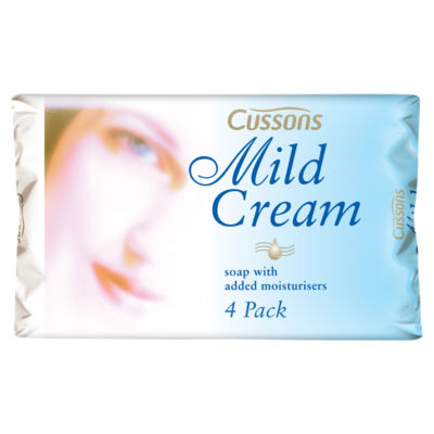 Cussons mild cream soap bars 4 x 85g - British product