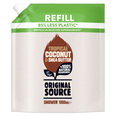 Original Source tropical coconut shower gel 1000ml, imported from the UK