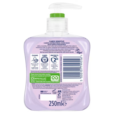 Carex Sensitive Antibacterial Hand Wash 250ml - British product