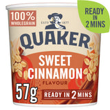 Quaker sweet cinnamon porridge pot 57g, imported from the UK
