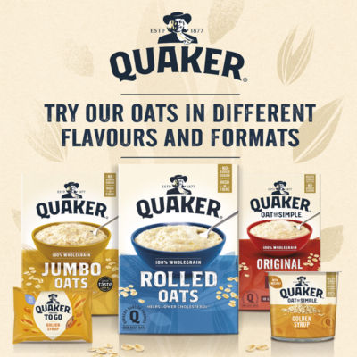 Quaker golden syrup porridge pot 57g, imported from the UK