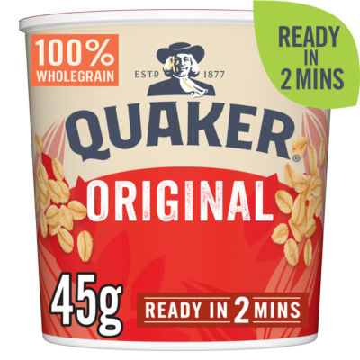 Quaker Oat So Simple original porridge pot 45g, imported from the UK