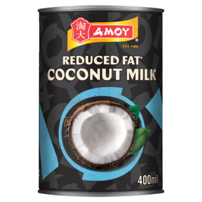 Amoy reduced fat coconut milk 400ml, imported from the UK