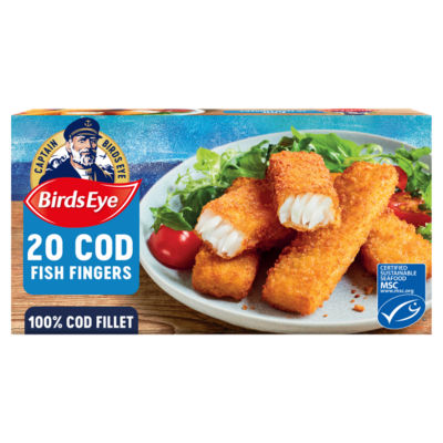 Birds Eye cod fish fingers frozen 560g - British product