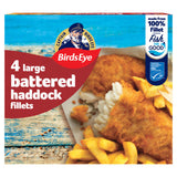 Birds Eye battered haddock fillets 440g - British product