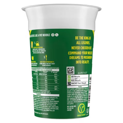 Pot Noodle Chicken & Mushroom King Size 114g instant noodle, imported from the UK