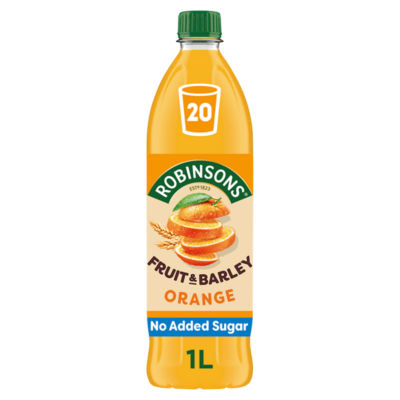 Robinsons orange squash with vitamins and barley 1L, imported from the UK