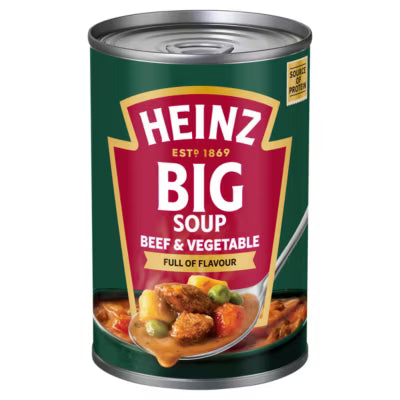 Heinz canned soup beef & vegetable 400g, UK version