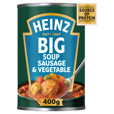 Heinz canned soup sausage & vegetable 400g, UK version