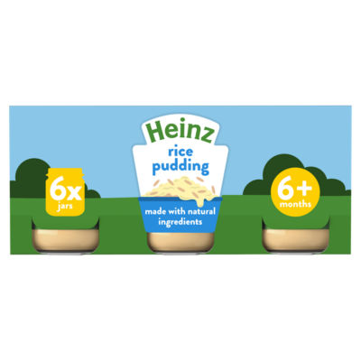 Heinz By Nature rice pudding baby food for 6+ months, 6 x 120g, UK version