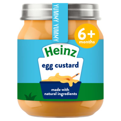Heinz By Nature Egg Custard 6+ months baby food 120g, UK version