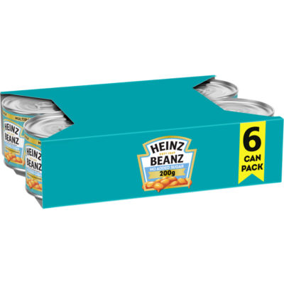 Heinz baked beans no added sugar in rich tomato sauce 6 x 200g, UK version