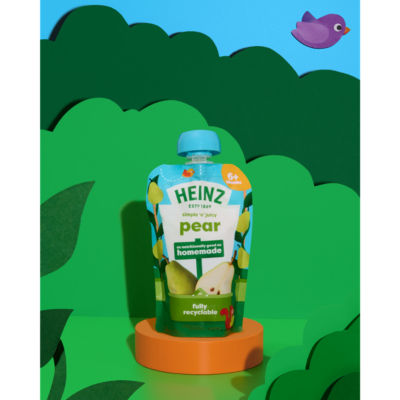 Heinz pear baby food puree for 6+ months 100g, UK version