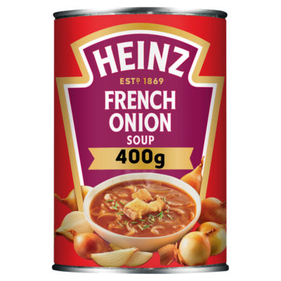 Heinz French Onion Soup with red wine 400g can, UK version