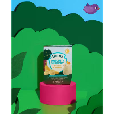 Heinz banana and yoghurt baby food pots 2 x 100g, UK version