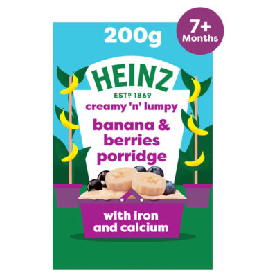 Heinz banana and berries porridge 200g, UK version