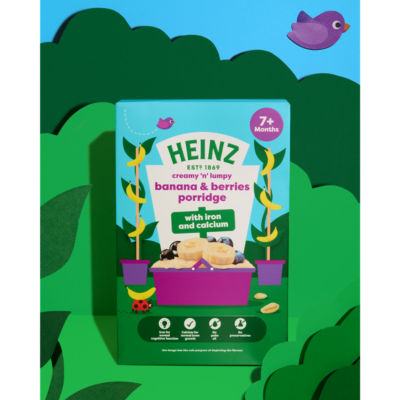 Heinz banana and berries porridge 200g, UK version