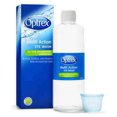 Optrex multi-action eye wash 300ml, imported from the UK
