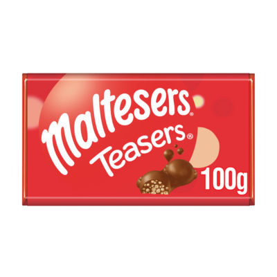 Maltesers Teasers chocolate bar 100g, imported from the UK