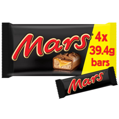 Mars caramel nougat chocolate bars multipack, imported from the UK
