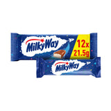 Milky Way nougat and milk chocolate snack bars multipack 12x21.5g, imported from the UK
