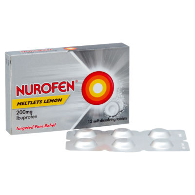 Nurofen Meltlets Citron 200 mg 12 comprimés antidouleur à dissolution rapide
