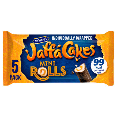 McVitie's Jaffa Cake Original Mini Rolls 5 x 26.6g, 133g, imported from the UK