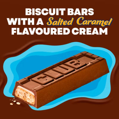 McVitie's Club salted caramel biscuit bars 154g, imported from the UK