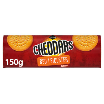 Jacobs Cheddars Red Leicester flavour cheese biscuits 150g, UK version